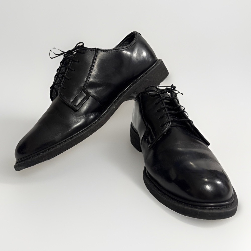 Capps AirLite 90258 Black Leather Uniform Oxford Shoes Men's 7 E